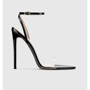 Black Stiletto Heels with Ankle Strap Brand New